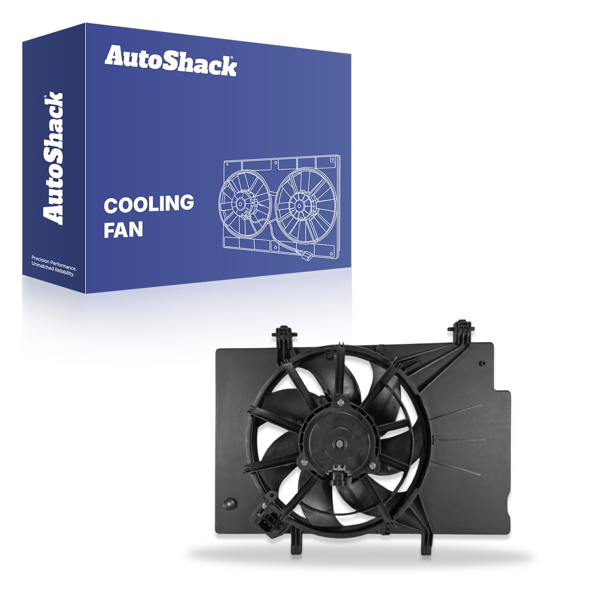 AutoShack Radiator Cooling Fan Assembly for Ford, Fiesta 2011-2019, L4 1.6L
