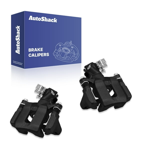 AutoShack Rear Black Brake Calipers for Honda & Acura, Civic 2006-2015 ILX 2013-2018 CSX 2006-2011, FWD L4 1.3L 1.5L 1.8L 2.0L 2.4L, Left and Right, Pair