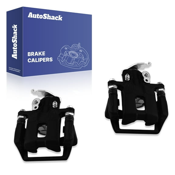AutoShack Rear Black Brake Calipers Set of 2 Assembly with Bracket Replacement for 2008-2012 Honda Accord 2009-2014 Acura TSX 2.4L 3.5L V6 FWD Driver and Passenger Side BCB30298PR