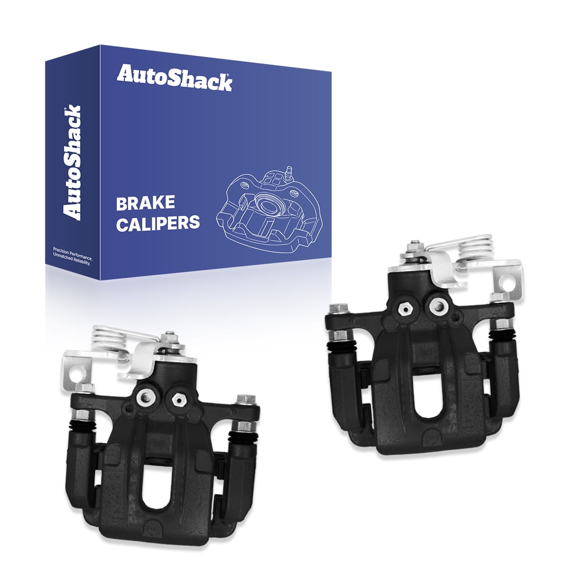 AutoShack Rear Black Brake Calipers for Hyundai, Elantra 2011-2016 Elantra Coupe 2013-2014, FWD L4 1.8L 2.0L, Left and Right, Pair