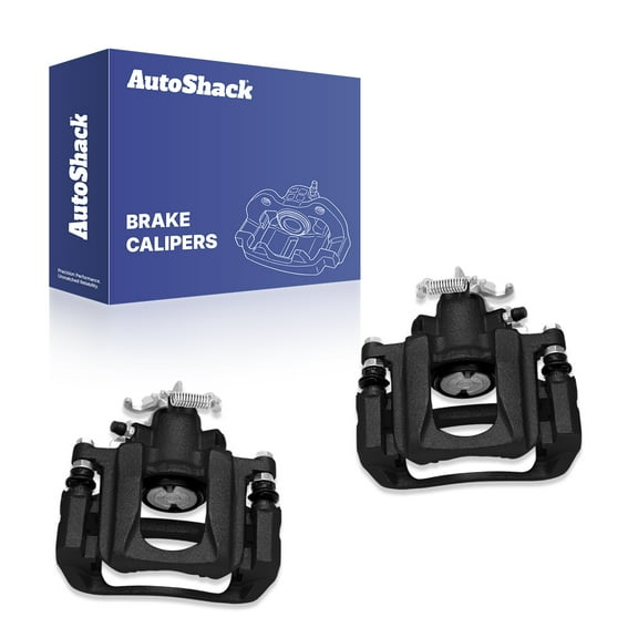 AutoShack Rear Black Brake Calipers for Dodge, Chrysler & Volkswagen, Grand Caravan 2008-2016 Town & Country 2008-2016 Routan 2009-2014, FWD V6 3.3L 3.6L 3.8L 4.0L, Left and Right, Pair