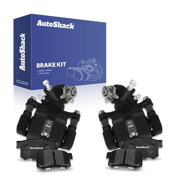 AutoShack Rear Brake Calipers Black Ceramic Brake Pads | Replacement for 2006-2015 Honda Civic | 6-PC