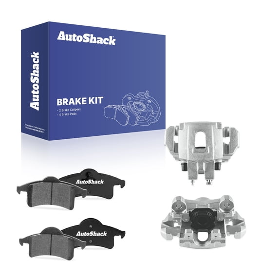 AutoShack Rear Brake Calipers & Ceramic Brake Pads for Jeep, Grand Cherokee 1999-2004, AWD RWD 4WD L6 4.0L V8 4.7L