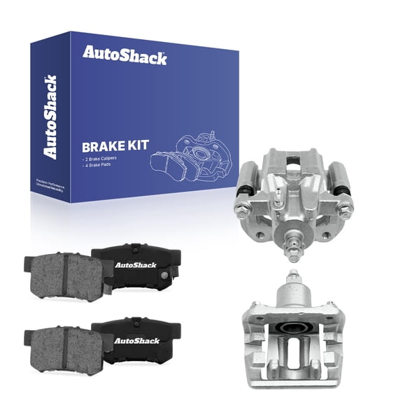 AutoShack Rear Brake Calipers & Ceramic Brake Pads for Acura & Honda, TL 1999-2008 Element 2003-2011 CL 2001-2003, FWD 4WD L4 2.4L V6 3.2L 3.5L