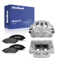 thumbnail image 1 of AutoShack Pair of 2 Rear Brake Calipers and Ceramic Pads Set Replacement for 2005 2006 2007 Ford F-250 Super Duty F-350 Super Duty 5.4L 6.0L 6.8L V8 4WD RWD BCPKG0831, 1 of 4