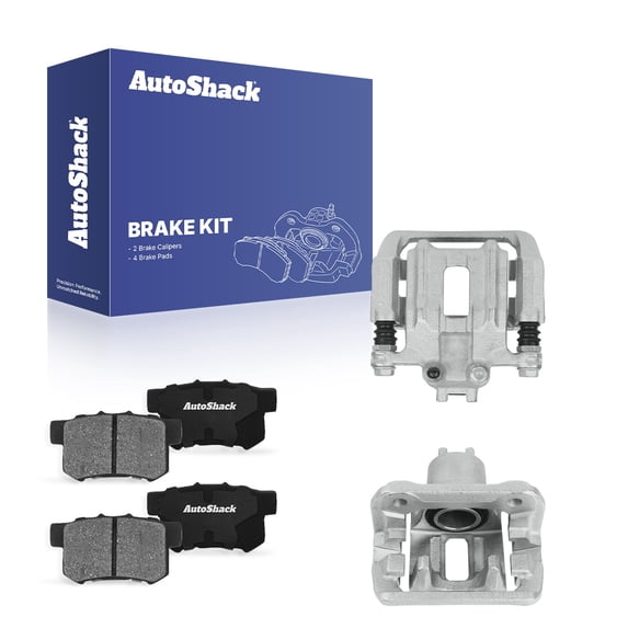 AutoShack Rear Brake Calipers & Ceramic Brake Pads for Honda & Acura, CR-V 2007-2016 RDX 2013-2018 Crosstour 2012-2015, AWD FWD 4WD L4 2.4L V6 3.5L