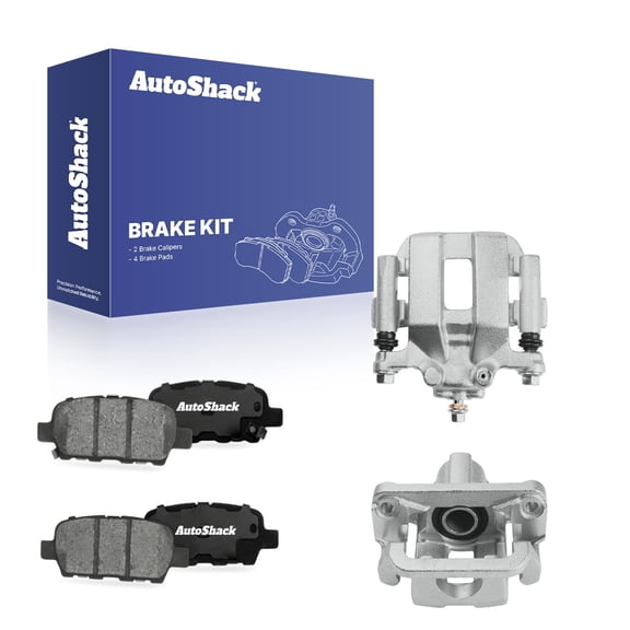 AutoShack Rear Brake Calipers & Ceramic Pads, Driver & Passenger Side, Compatible with Nissan Rogue 2014-2020