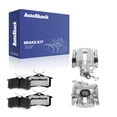 thumbnail image 1 of AutoShack Rear Brake Calipers + Ceramic Brake Pads Replacement for 2012-2018 Volkswagen Jetta 2014-2019 Volkswagen Beetle 2010-2013 Audi A3 6-PC Kit, 1 of 5