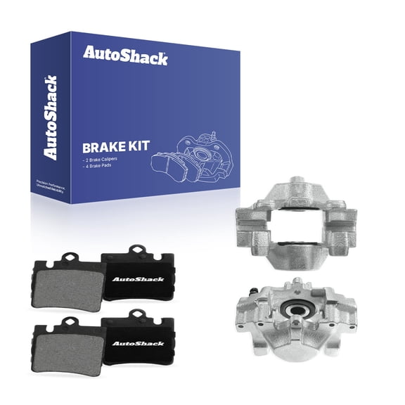 AutoShack Rear Brake Calipers & Ceramic Brake Pads for Mercedes-Benz, C230 2003-2007 E320 1996-2002 CLK350 2006-2009 CLK320 2000-2005 C240 2003-2005, RWD AWD L4 1.8L L6 3.2L V6 2.5L 2.6L 3.2L 3.5L