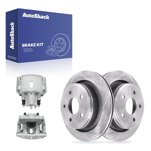 AutoShack Rear Brake Rotors & Calipers for Ram & Dodge, 1500 2011-2018 Ram 1500 2002-2010 Durango 2004-2009, 4WD RWD V6 3.0L 3.6L 3.7L V8 4.7L 5.7L 5.9L - 13.87" (352.2 mm), 5-Lug