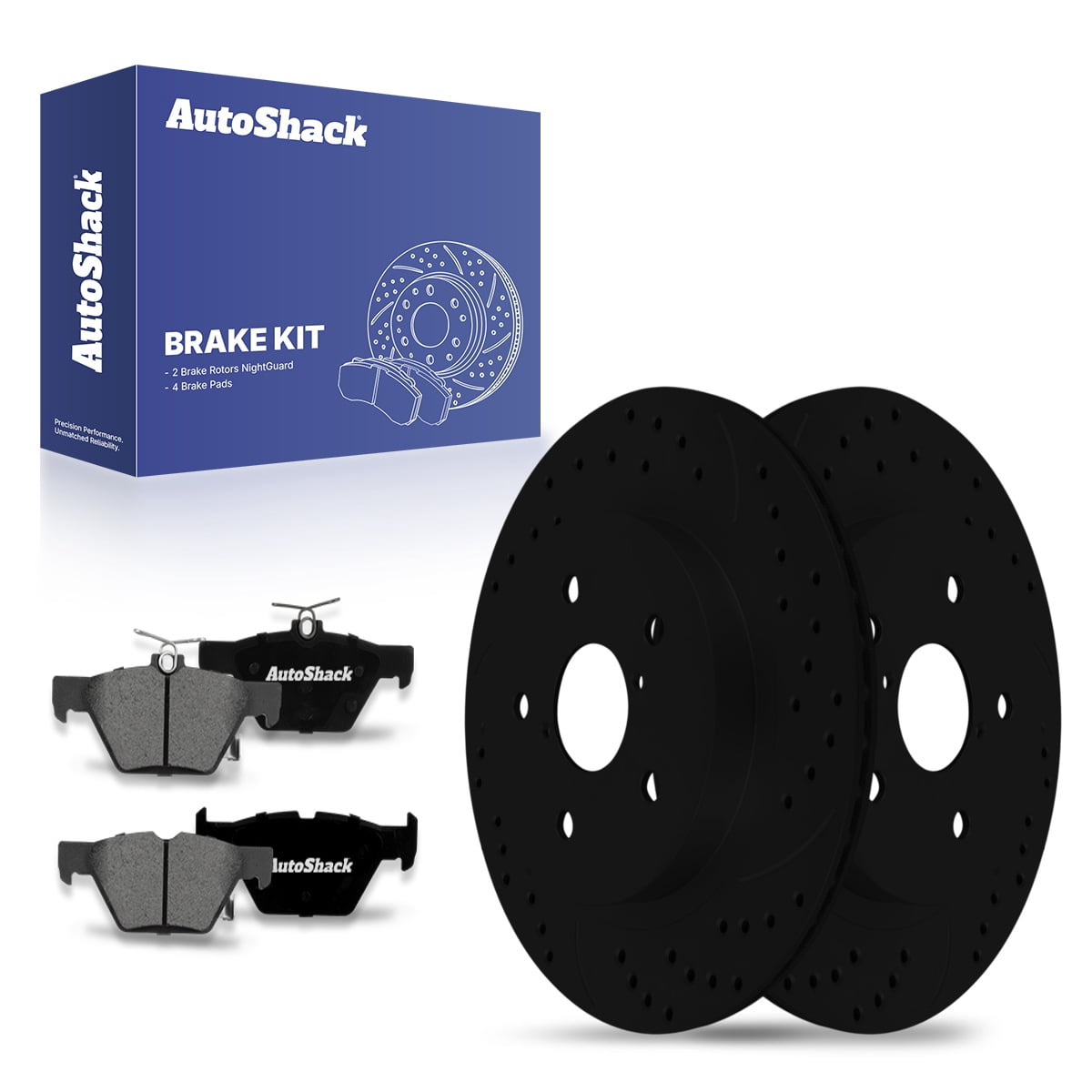 Complete Rear Brake Kit For Subaru Outback/Legacy/WRX - Drilled & Slotted Rotors & Pads (4-Piece) 2 thumbnail image