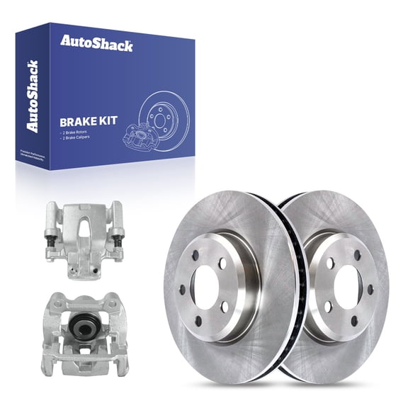 AutoShack Rear Brake Rotors & Calipers for Dodge & Chrysler, Charger 2006-2014, 2017-2018 300 2014-2016 Magnum 2006-2007, AWD RWD V6 3.5L 3.6L V8 5.7L - 13.78" (350 mm), 5-Lug
