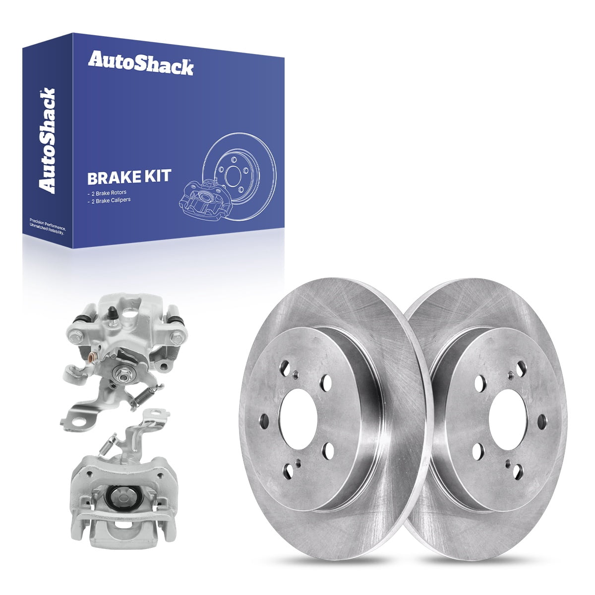 AutoShack Rear Brake Rotors & Calipers for Toyota & Pontiac, Corolla ...