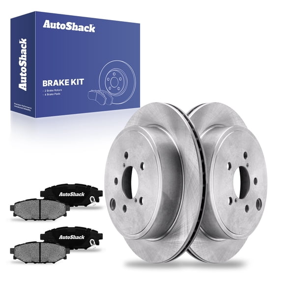 AutoShack 11.41" (289.7 mm) Rear Vented Brake Rotors + Ceramic Brake Pads | Replacement for 2010-2014 Subaru Outback 2010-2014 Subaru Legacy 2013-2016 Scion FR-S 2017-2020 Toyota 86 | 6-PC Brake Kit