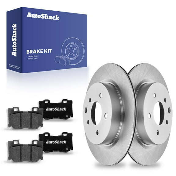 Autoshack Rear Brake Kit Replacement for 2009-2017 Nissan 370Z 2023-2024 Z 3.0L 3.7L V6 RWD Disc Brake Rotors with Ceramic Brake Pads 12.1" (307.7 mm) BRK020359581