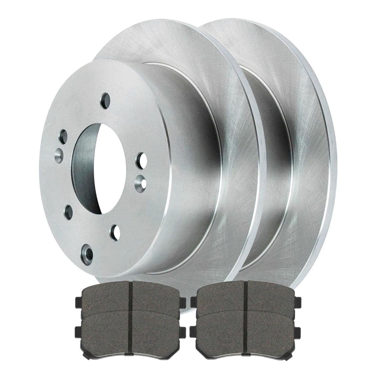 AutoShack Rear Brake Rotors and Ceramic Pads Kit Driver and Passenger Side Replacement for 2010