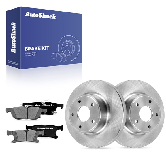 AutoShack Rear Brake Rotors & Ceramic Pads for Chrysler, Pacifica 2017-2024 Voyager 2020-2024 Grand Caravan 2022-2024, FWD V6 3.6L - 12.6" (320 mm), 6-Lug