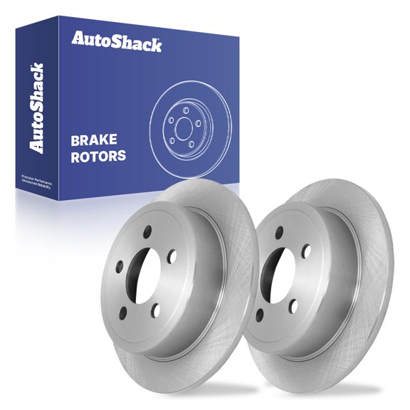 AutoShack Rear Brake Rotors for Jeep, Liberty 2003-2007 Wrangler 2003-2006 TJ 2003-2006, 4WD RWD L4 2.4L 2.8L L6 4.0L V6 3.7L - 11.22" (285 mm), 5-Lug