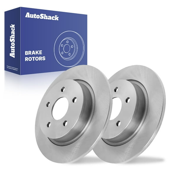 AutoShack 11.02" (279.9 mm) Rear Solid Brake Rotors | Replacement for 2004-2012 Volvo S40 2006-2013 Volvo C70 | 2-PC Set