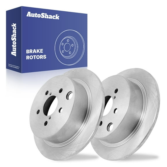 AutoShack Rear Solid Brake Rotors 2-PC Set Replacement for 2014-2018 Subaru Forester 2012-2023 Subaru Impreza 10.78" (273.8 mm)