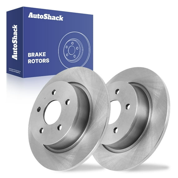AutoShack Rear Solid Brake Rotors 2-PC Set Replacement for 2013-2016 Ford Escape 2013-2018 Ford C-Max 11.02" (279.8 mm)
