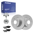 thumbnail image 1 of AutoShack Rear Solid Coated Brake Rotors + Premium Ceramic Pads + Calipers 8-PC Brake Kit Replacement for 2020-2021 Honda Civic 2019-2022 Honda Insight ArmorStop 10.24" (260 mm), 1 of 4