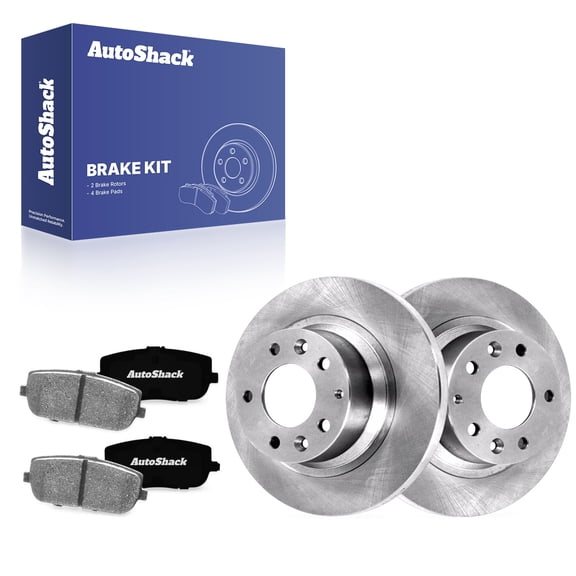 AutoShack Rear Brake Rotors & Premium Pads for Mazda, MX-5 Miata 2006-2015, RWD L4 2.0L - 11.01" (279.6 mm), 5-Lug