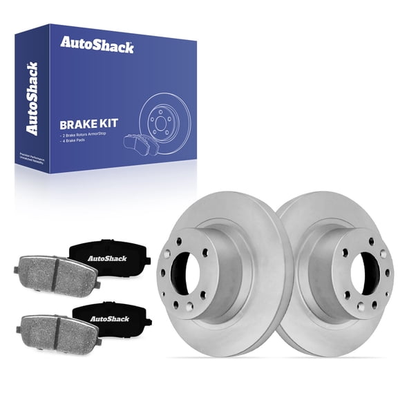 AutoShack Rear Brake Rotors & Premium Pads for Mazda, MX-5 Miata 2006-2015, RWD L4 2.0L - Coated - ArmorStop - 11.01" (279.6 mm), 5-Lug