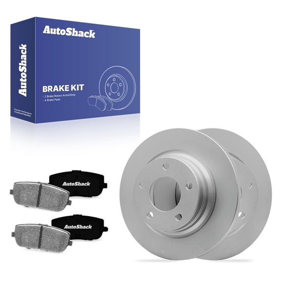 AutoShack Rear Brake Rotors & Premium Pads for Mazda, MX-5 Miata 2006-2015, RWD L4 2.0L - Coated - ArmorStop - 11.02" (280 mm), 5-Lug