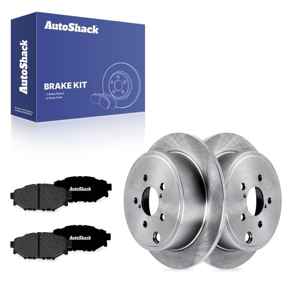 AutoShack Rear Brake Rotors Solid 11.25" (285.8 mm) & Premium Pads, Compatible with Subaru Outback 2010-2014 AWD 2.5L