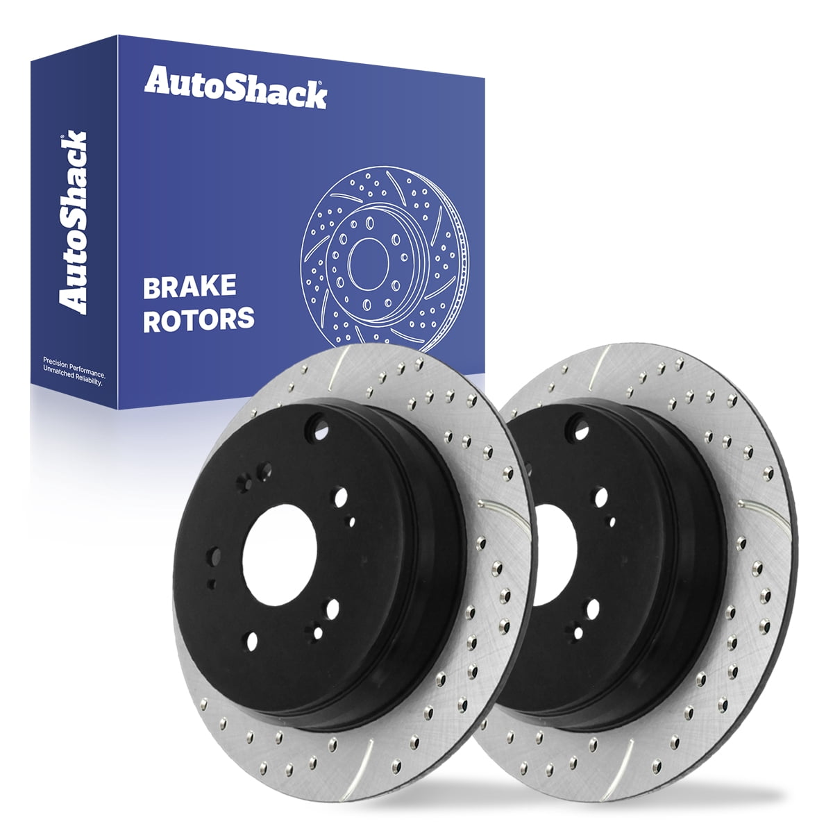 Rear Drilled Brake Rotors & Pads For Acura TL 2009-2014 V6 3.5L & 3.7L – Direct Fit