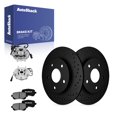 thumbnail image 1 of AutoShack Rear Brake Rotors, Ceramic Pads & Hub Bearing Assemblies for Dodge, Journey 2009-2012 - E-Coated Drilled & Slotted - Black Finish - NightGuard - 12.01" (305 mm), 5-Lug, 1 of 5