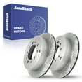 thumbnail image 1 of AutoShack Rear Vented Drilled & Slotted Silver Zinc Coated Brake Rotors 2-PC Set Replacement for 2007-2021 Toyota Tundra 2008-2022 Toyota Sequoia SilverShield Pro 13.58" (344.9 mm), 1 of 5