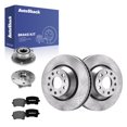 thumbnail image 1 of AutoShack Rear Vented Brake Rotors + Premium Ceramic Pads + Hub Bearing Assembly 8-PC Brake Kit Replacement for 2009-2015 Volkswagen CC 2008 Volkswagen Passat 12.2" (310 mm), 1 of 4
