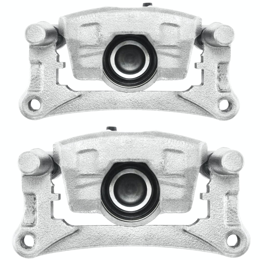 AutoShack Rear New Brake Calipers Assembly with Bracket Set of 2 Driver