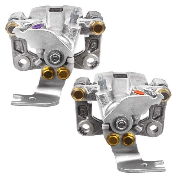 AutoShack Rear Brake Calipers Set of Assembly with Bracket Replacement for 2013-2017 Honda Accord 2.0L 2.4L 3.5L V6 FWD Driver and Passenger Side BC30646PR