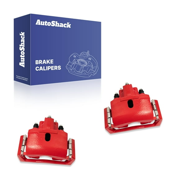 AutoShack Rear Red Brake Calipers for Ram, Dodge & Chrysler, 1500 2011-2018 Ram 1500 2002-2010 Durango 2004-2009 Aspen 2007-2009, 4WD RWD V6 3.0L 3.6L 3.7L V8 4.7L 5.7L 5.9L, Left and Right, Pair