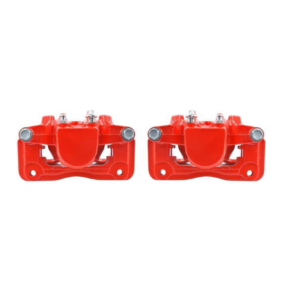 AutoShack Rear Red Brake Calipers Set of 2 Assembly with Bracket Replacement for Hyundai Santa Fe XL 2013-2018 Santa Fe Sport 2011-2020 Kia Sorento AWD FWD Driver and Passenger Side BCR7272SPR
