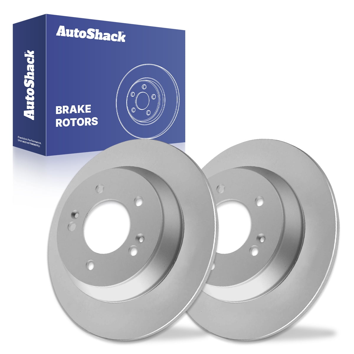 AutoShack Rear Solid Brake Rotors 2-PC Set Replacement for 2014-2017 ...