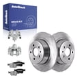 thumbnail image 1 of AutoShack Rear Brake Rotors, Ceramic Pads & Calipers for Ford, Fusion 2013-2020, AWD FWD L4 1.5L 2.0L 2.5L - 11.88" (301.8 mm), 5-Lug, 1 of 4