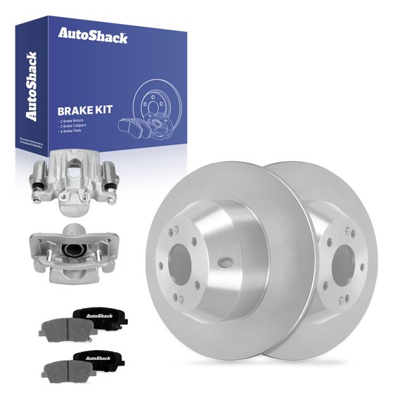 AutoShack Rear Brake Rotors, Ceramic Pads & Calipers for Kia, Sorento 2016-2020, AWD FWD L4 2.0L 2.4L V6 3.3L - 12.01" (305 mm), 5-Lug