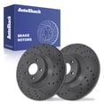 thumbnail image 1 of AutoShack Rear Brake Rotors for Mazda, 5 2006-2010, 2012-2017, FWD L4 2.3L 2.5L - Coated Drilled & Slotted - Black Matte Finish - BlackShield - 11.88" (301.8 mm), 5-Lug, 1 of 4