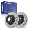 thumbnail image 1 of AutoShack Rear Brake Rotors for Chevrolet & Buick, Cruze 2014-2015 Verano 2012-2017 Volt 2011-2015, FWD L4 1.4L 2.0L 2.4L - E-Coated Drilled & Slotted - ShadowGuard - 11.5" (292.2 mm), 5-Lug, 1 of 4