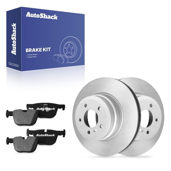 AutoShack Rear Brake Rotors & Ceramic Pads for BMW, 330i xDrive 2017-2018 335i 2012-2015 ActiveHybrid 3 2013-2015, AWD RWD L4 2.0L L6 3.0L - 12.99" (330 mm), 5-Lug
