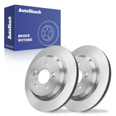 AutoShack Rear Brake Rotors for Genesis & Kia, G70 2020-2024 Stinger 2022-2023 G80 2018-2020, AWD RWD L4 2.0L 2.5L V6 3.3L - Coated - ArmorStop - 12.99" (330 mm), 5-Lug