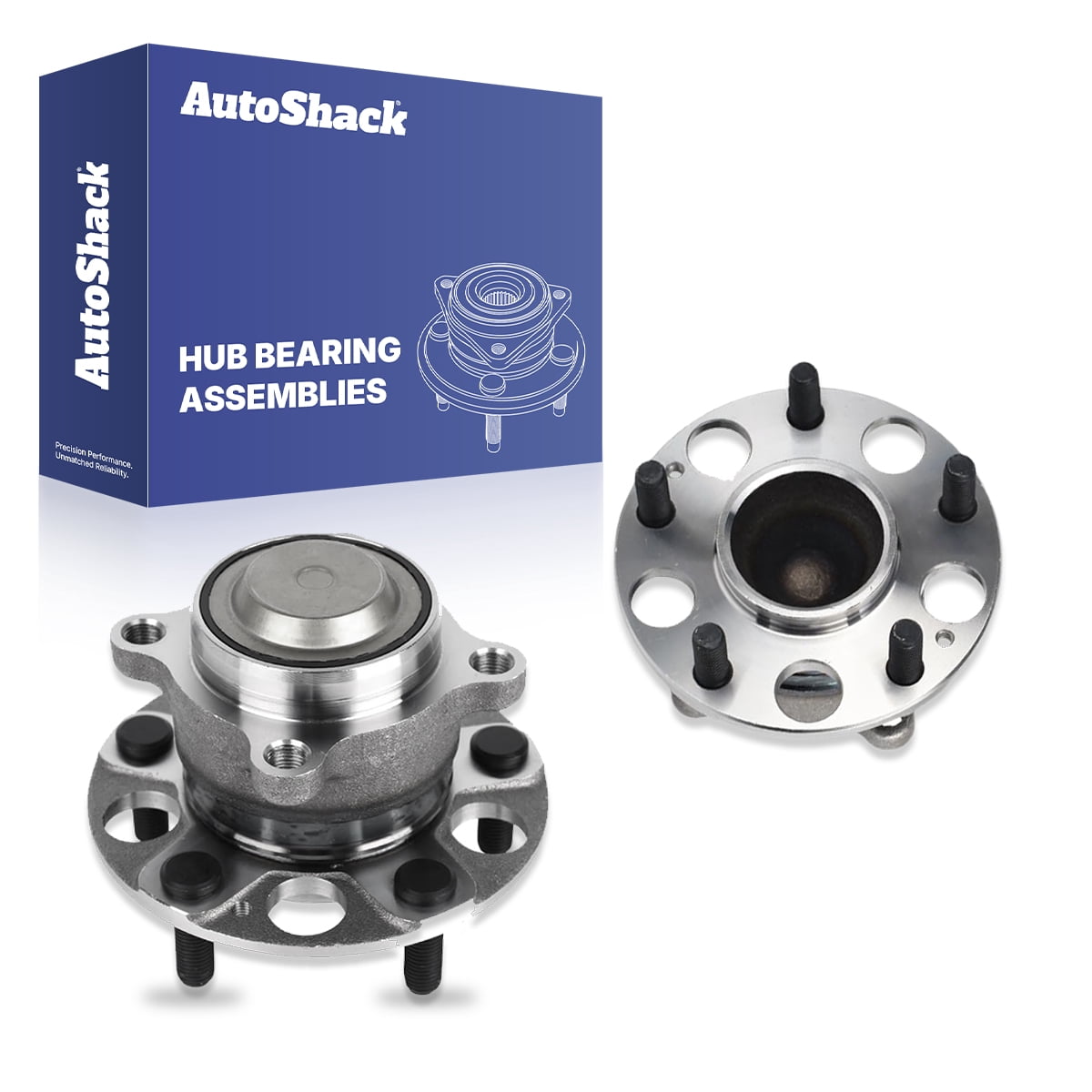 AutoShack Rear Wheel Hub Bearing Assemblies - Driver and Passenger Side for Honda & Acura, Accord 2013-2015, 2018-2023 TLX 2015-2020, FWD L4 1.5L 2.0L 2.4L V6 3.5L - 5-Lug, With ABS