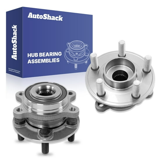 AutoShack Front or Rear Wheel Hub Bearing Assemblies - Driver and Passenger Side for Ford & Lincoln, Edge 2015-2024 Fusion 2017-2019 MKX 2016-2018, AWD FWD L4 2.0L V6 2.7L 3.5L 3.7L - 5-Lug, With ABS