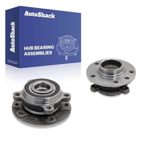 AutoShack Rear Wheel Hub Bearing Assemblies - Driver and Passenger Side for Jeep & Fiat, Compass 2017-2022 Renegade 2015-2018, 2020-2021 500X 2016-2018, FWD L4 1.3L 1.4L 2.0L 2.4L - 5-Lug, With ABS