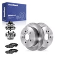 thumbnail image 1 of AutoShack Rear Brake Rotors, Ceramic Pads & Hub Bearing Assemblies for Toyota, Sienna 2004-2010, FWD V6 3.3L 3.5L - 11.45" (290.8 mm), 5-Lug, 1 of 5