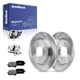 thumbnail image 1 of AutoShack Rear Solid Brake Rotors + Premium Ceramic Pads + Hub Bearing Assembly 8-PC Brake Kit Replacement for 2008-2011 Dodge Grand Caravan 2008-2011 Chrysler Town & Country 12" (304.9 mm), 1 of 5